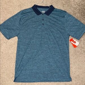 BCG Men's Teal and Navy Polo Shirt
